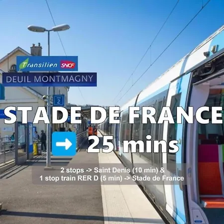 L Room, Kitchen, Bathroom & Parking L 25 Mins From Paris Gare Du Nord, Cdg Airport & Stade De France Apartment *